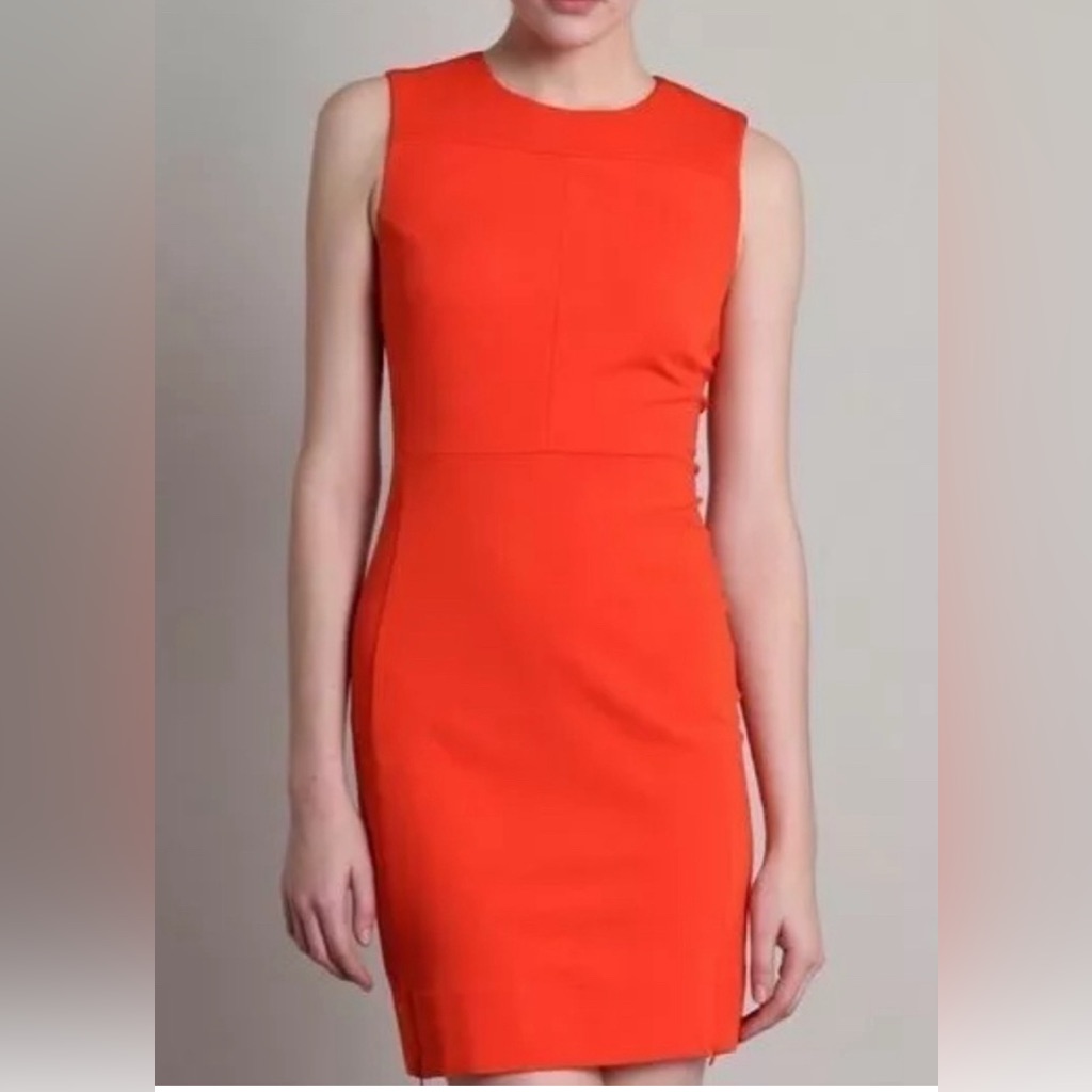 Diane Von Furstenberg “Reona Two” Tangerine Sheath Dress